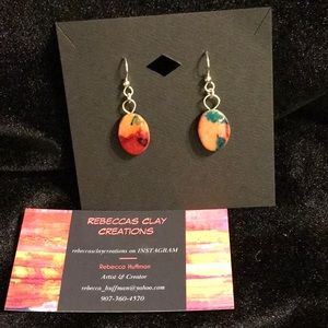 Polymer Clay Earrings w/ .925 silver